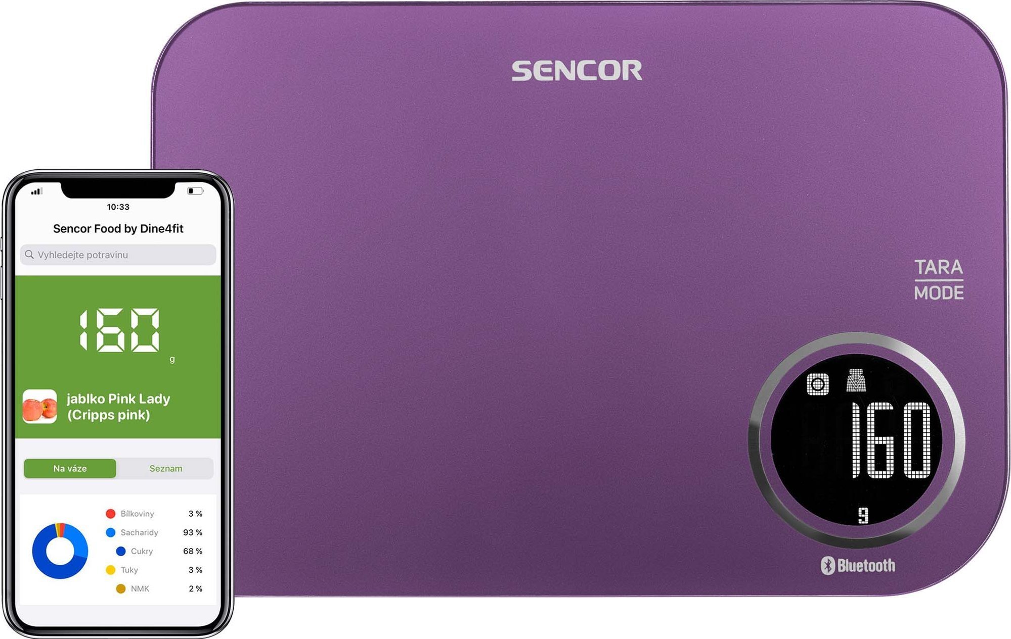 Waga kuchenna Sencor SKS 7073VT z Bluetooth