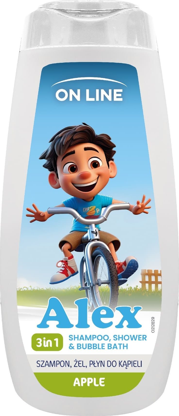 Forte Sweeden ON LINE KIDS Alex 3w1 Szampon, żel, płyn do kąpieli - Apple 400 ml