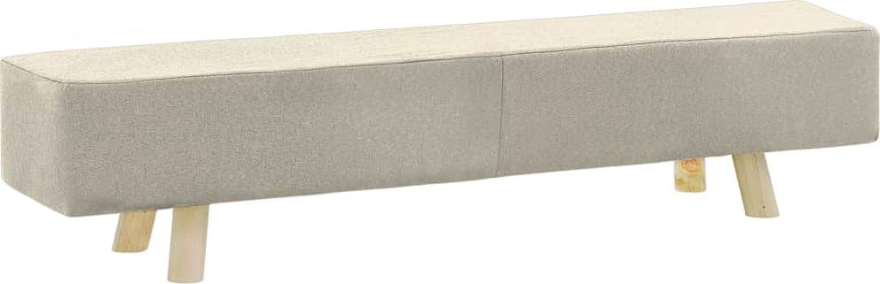 Elior Tapicerowana pufa kremowa do salonu - Sivers 4X