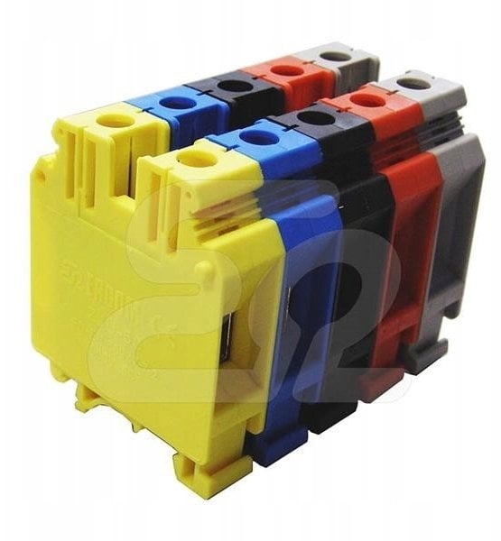 Złączka szynowa 1-torowa ZJU2-35/YL 35mm2 żółta R34RR-07010000715