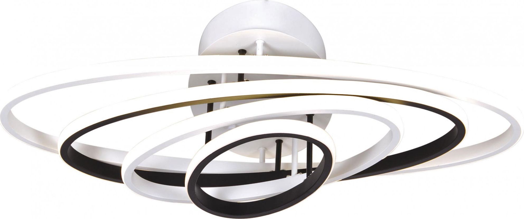 Lampa sufitowa Lumes Biało-czarna lampa sufitowa LED pierścienie - S032-Molia