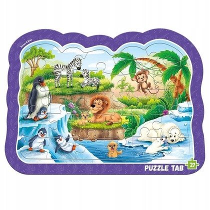 Puzzle ramkowe. Zwierzęta w zoo