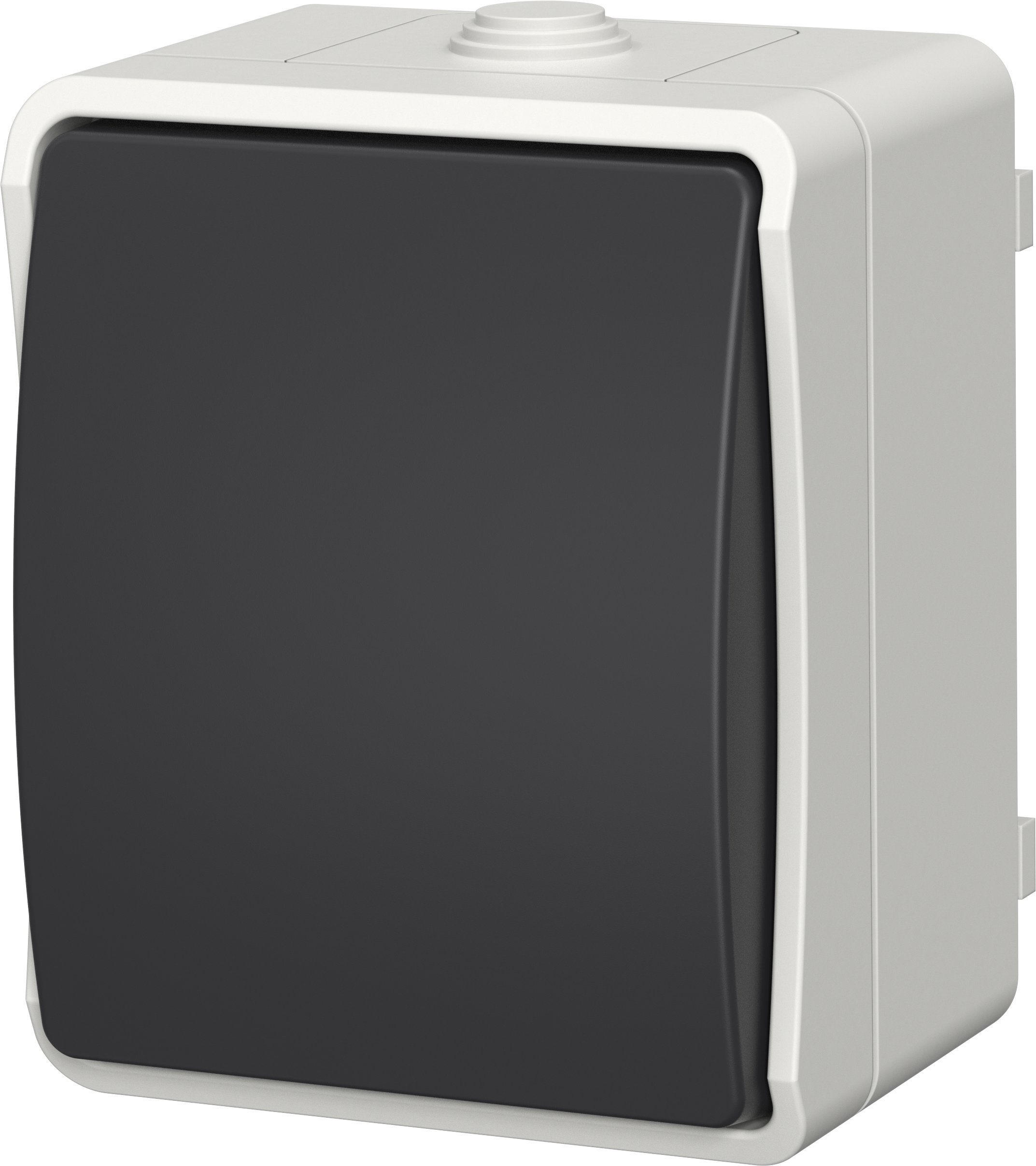 Łącznik pojedynczy uniwersalny natynkowy Aqua Plus IP54 szaro grafitowy 40110