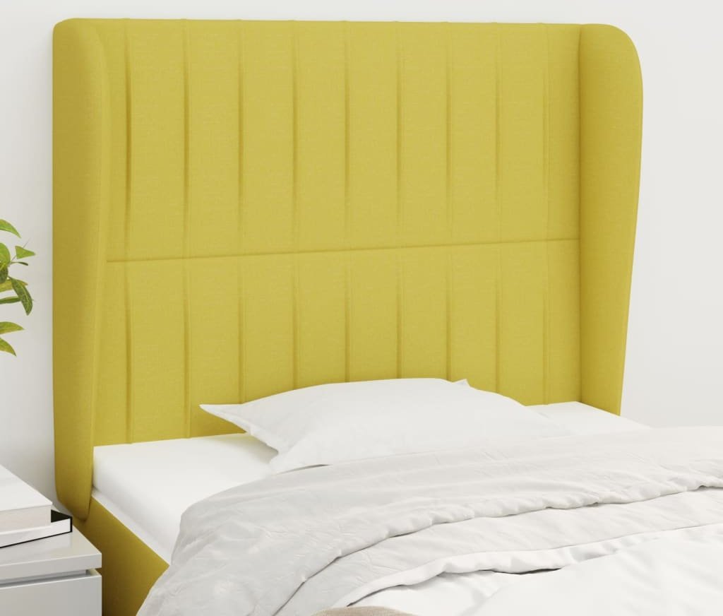 vidaXL vidaXL Zagłówek uszak, zielony, 103x23x118/128 cm, tkanina