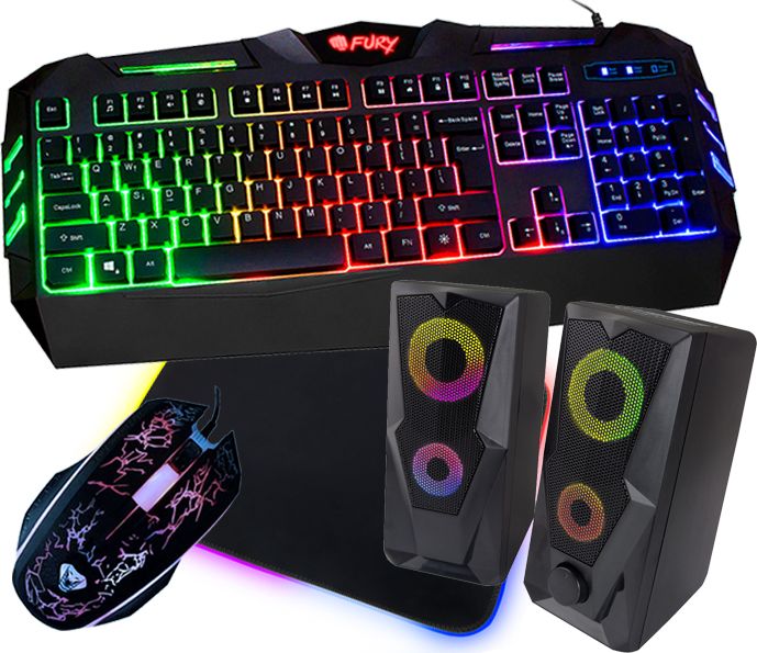 Fury Spitfire + Podkładka + Głośniki (NFU-0868)