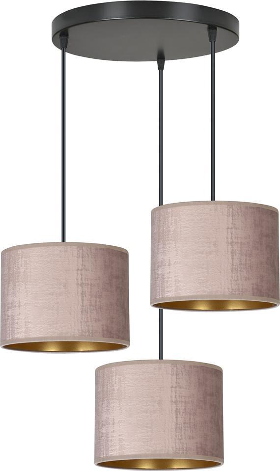 Lampa wisząca Selsey SELSEY Lampa wisząca Hellid x3 asymetryczna średnica 50 cm różowa