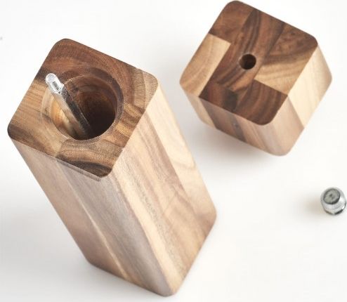 Młynek do przypraw Zeller Młynek do soli / pieprzu, akacja, 5 x 5 x 21,3 cm