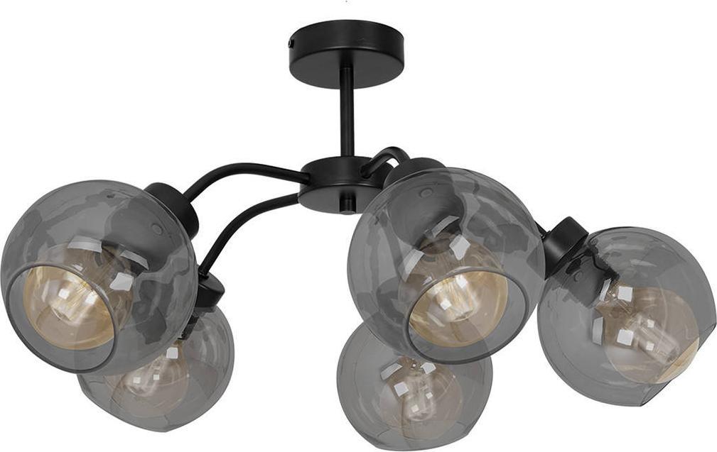 Lampa sufitowa Milagro Skandynawska LAMPA sufitowa SOFIA MLP6597 Milagro loftowa OPRAWA szklane kule balls czarne przydymione