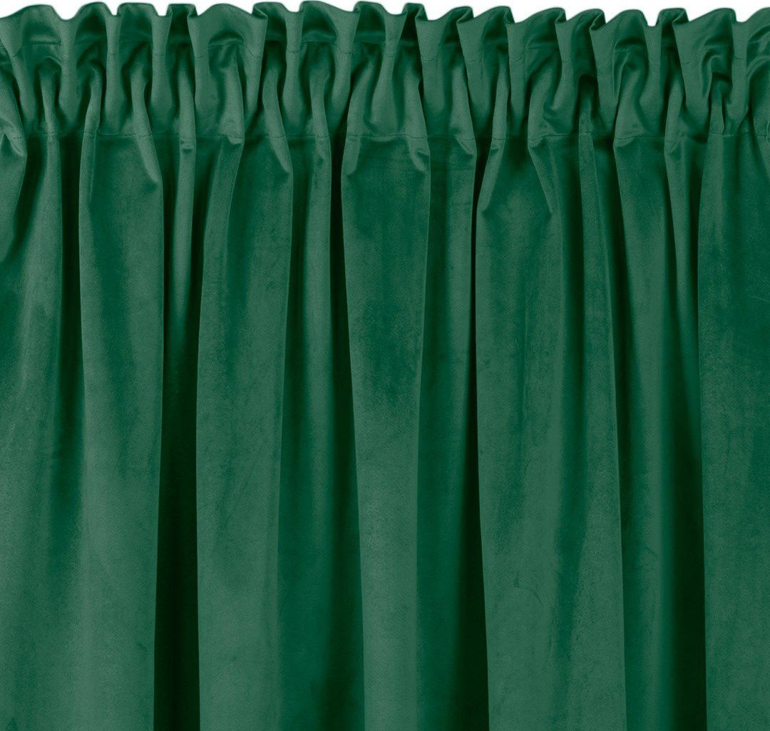 Homede Homede Zasłona VILA klasyczna velvetowa na taśmie smok 530x245 butelkowa zieleń wzór 6
