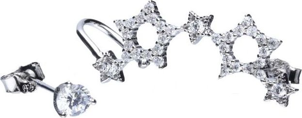 Lovrin Srebrne kolczyki 925 na sztyft i nausznice 1,42g