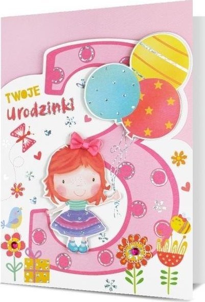 Pan Dragon KARNET B6 HM-200 3 URODZINY ROZ