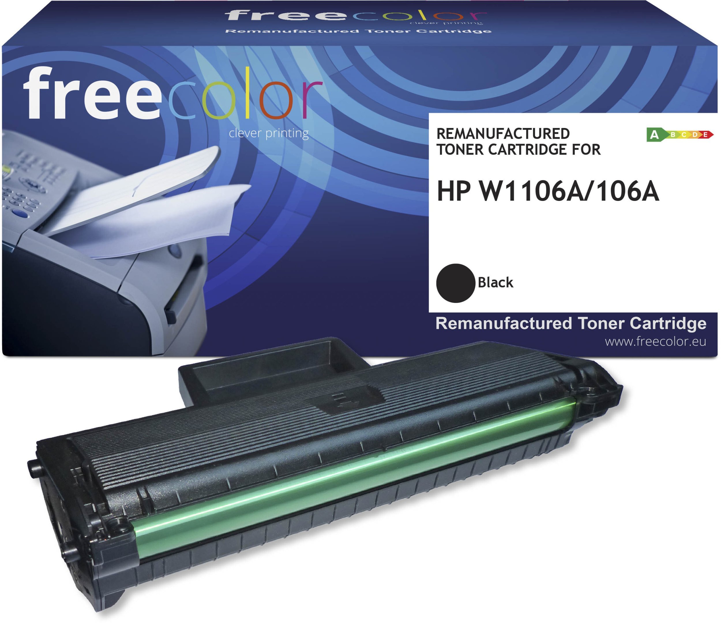 Toner Freecolor Toner HP 106A (W1106A) black 3000 stron remanufactured
