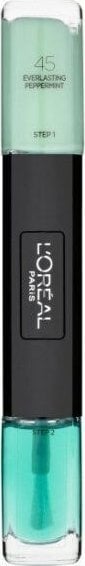 L’Oreal Paris L'Oreal Paris, Infallible, Gel-Effect, Nail Polish 2-In-1, 45, Everlasting Peppermint, 2 x, 5 ml For Women