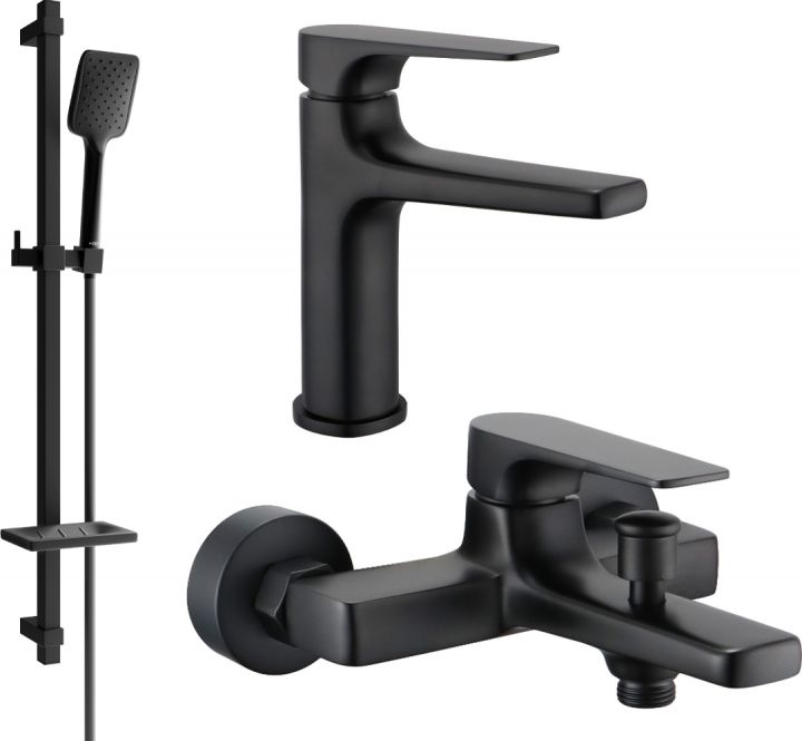 Mexen Mexen Lynx DQ62 zestaw wannowy, czarny - 745903DQ62-70