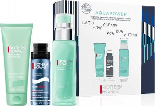 Biotherm BIOTHERM SET (HOMME AQUAPOWER SHOWER GEL 75ML + HOMME FOAM AFTER SHAVE 50ML + HOMME AQUAPOWER ADVANCED GEL 75ML)