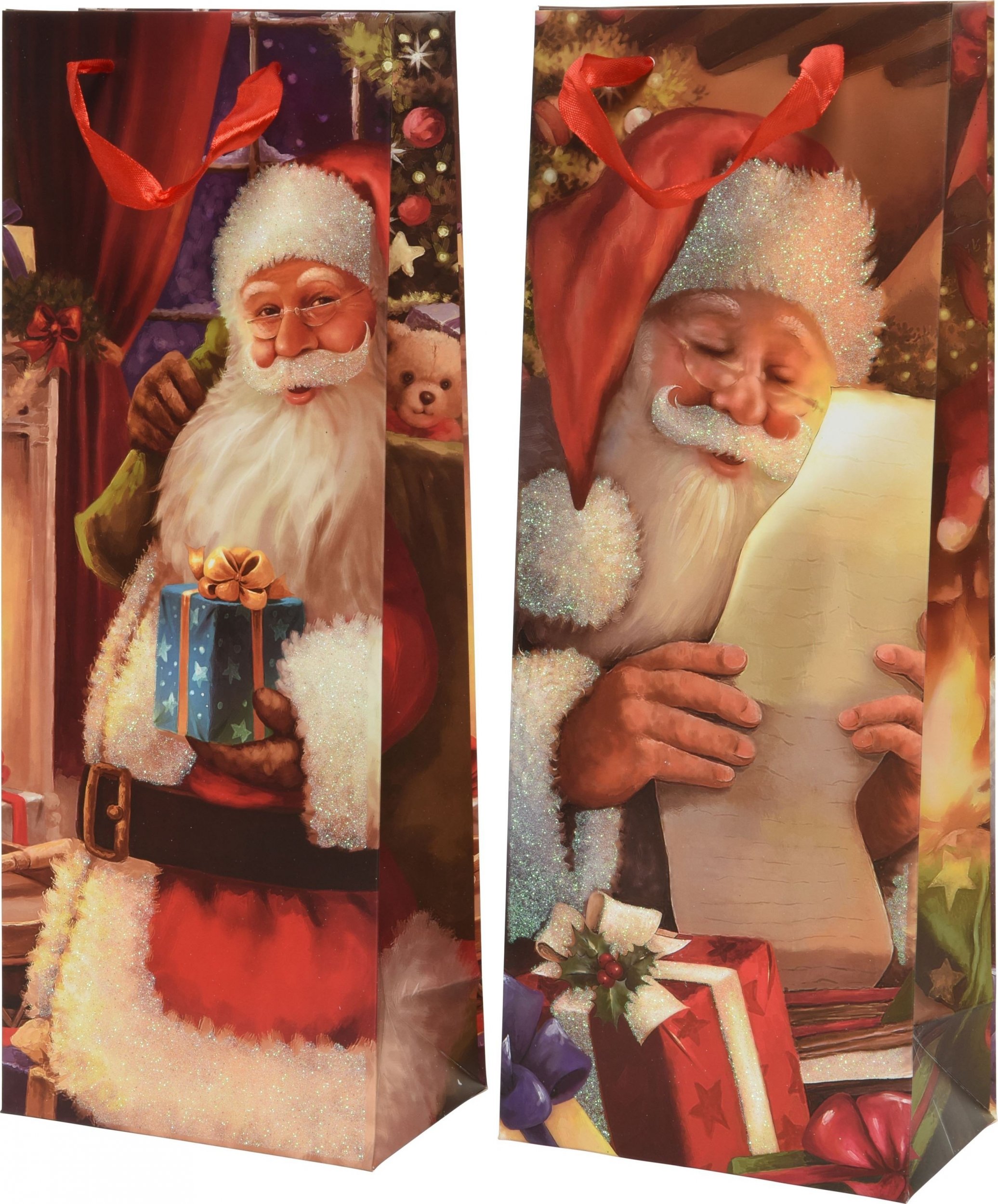 Kaemingk Torba prezentowa świąteczna papierowa Mikołaj 36cm