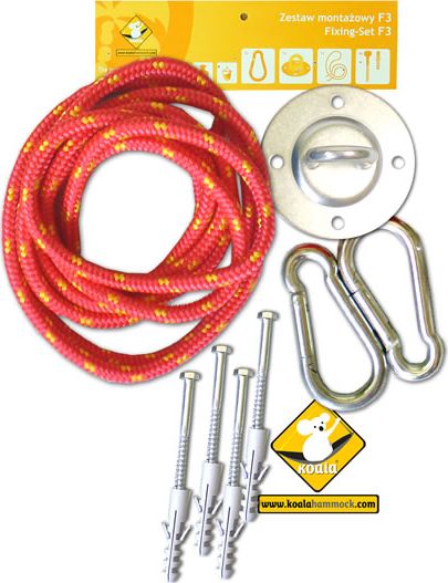 Koala Zestaw montażowy do foteli hamakowych, czerwono-żółty (koala/fix/ch1)