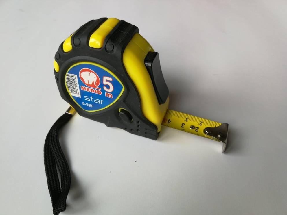 Medid Miara Zwijana Medid z 2 Hamulcem Metrówka Taśma Profesjonalna 5m/19mm