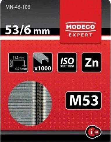 Modeco Zszywki tapicerskie 53/14MM 1000 SZT.