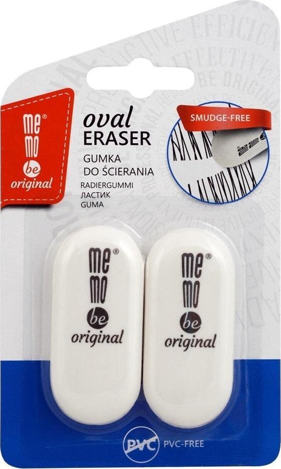 Gumka do mazania Oval biała 2szt MemoBe