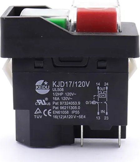 Wyłącznik włącznik elektromagnetyczny KJD17 do betoniarki jednofazowy
