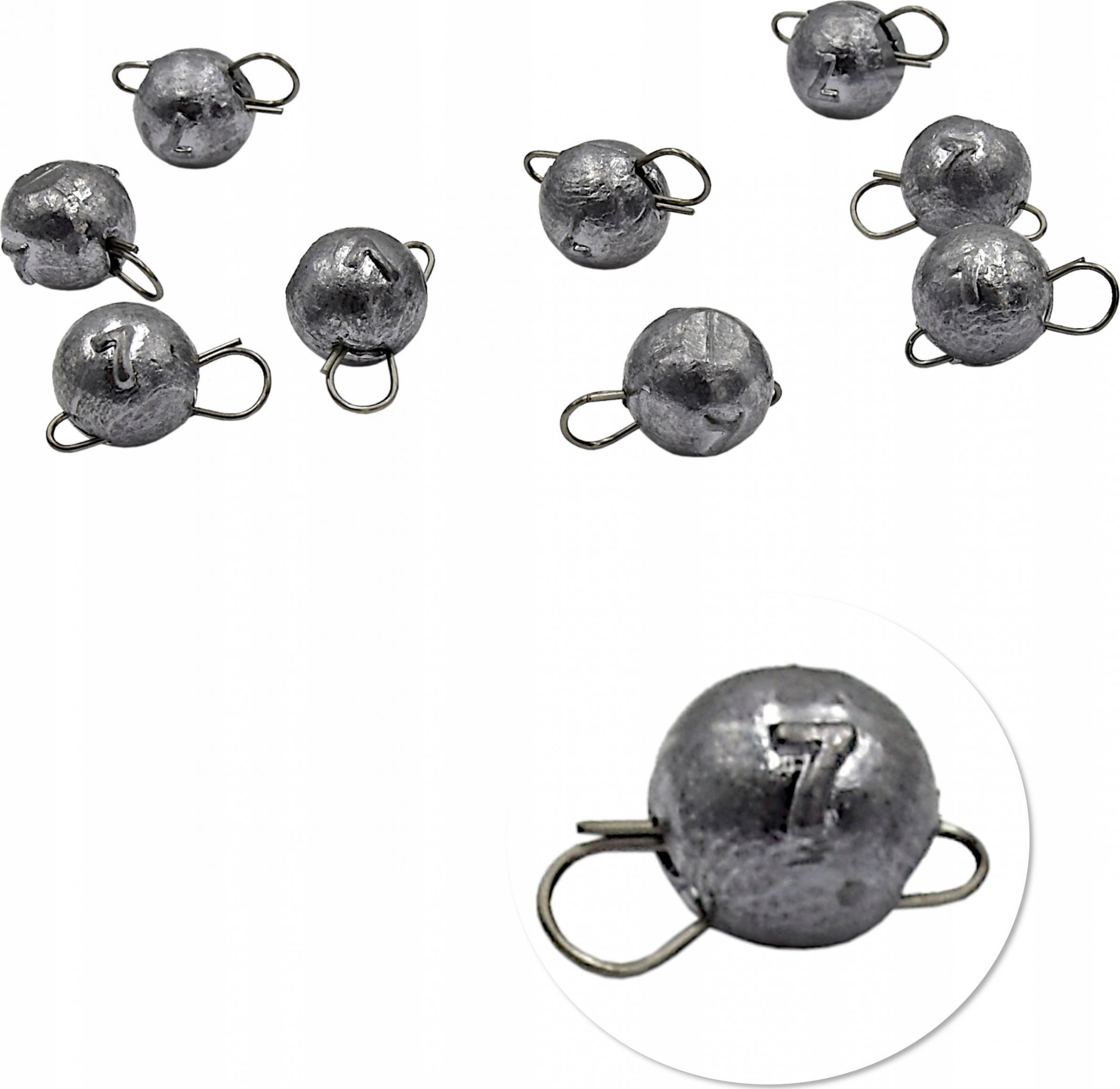 ZHIBO Czeburaszka główka ołowiana składana 7 g - 10 szt