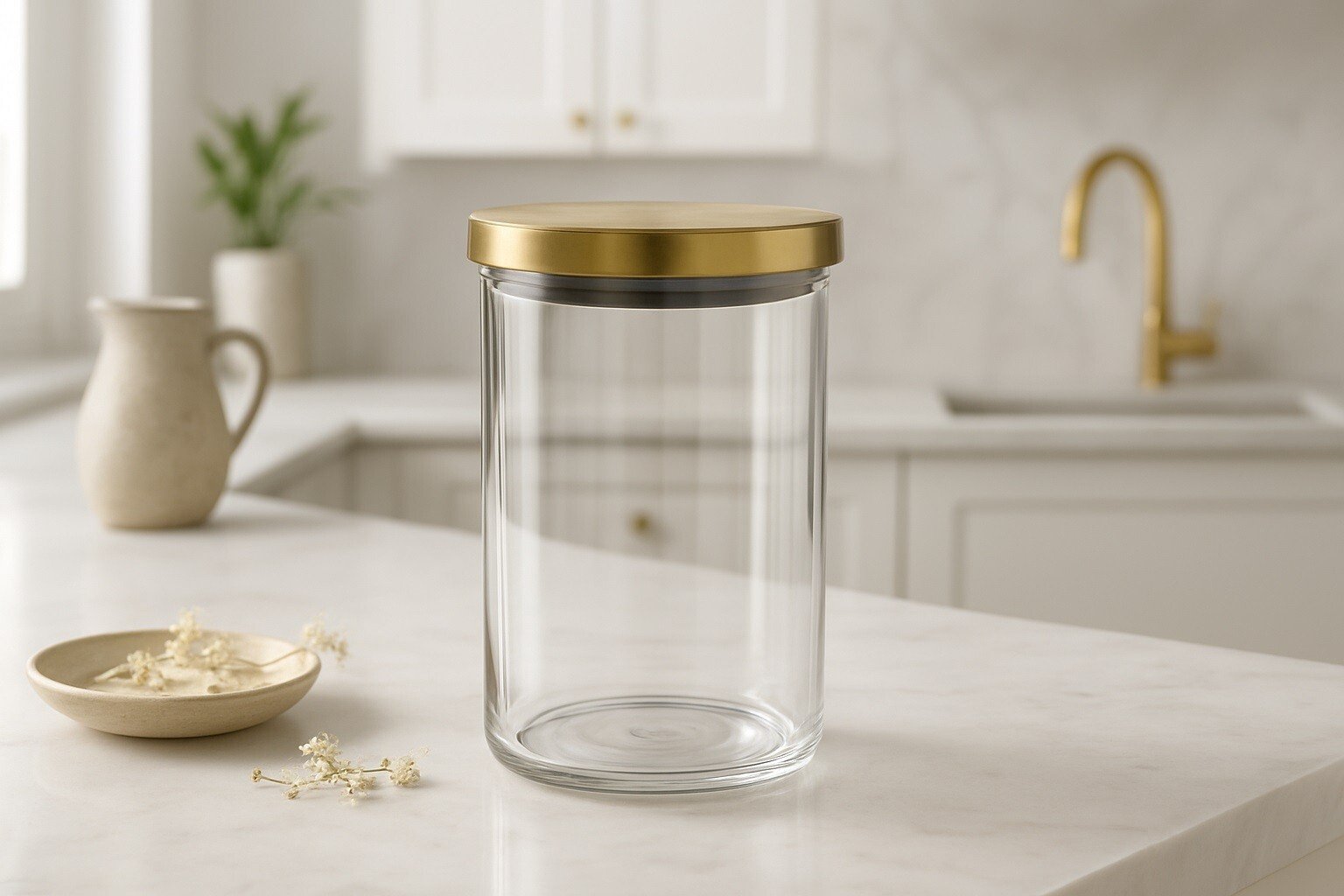 Słoik szklany 900 ml Złota nakrętka 467387