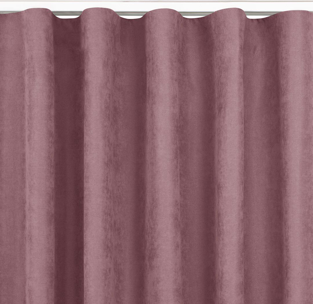 Homede Homede Zasłona MILANA szenilowa na taśmie wave 560x245 różowa