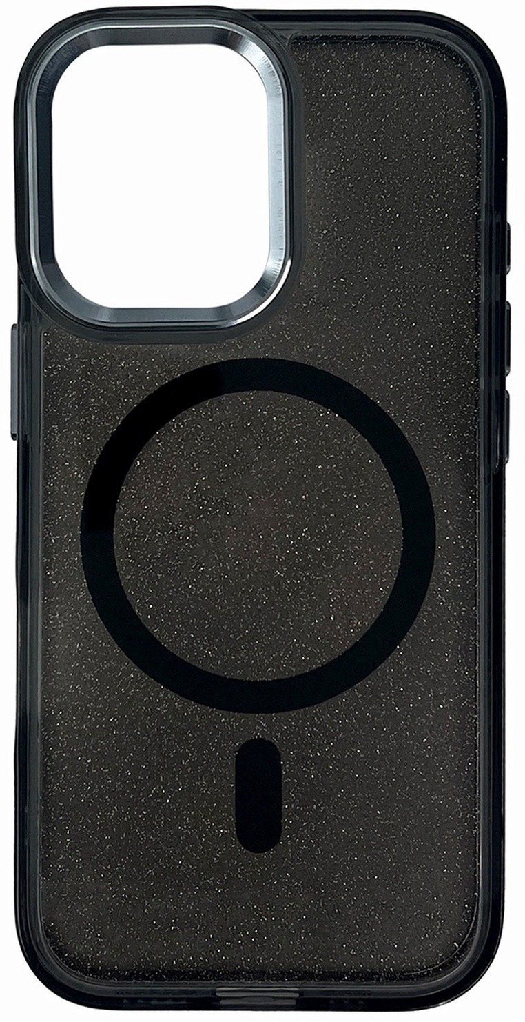Etui brokatowe Glitter Case kompatybilne z MagSafe na iPhone 17 Pro - czarne