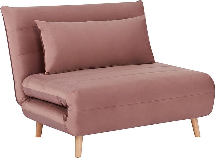 Signal Fotel rozkładany SPIKE VELVET antyczny róż