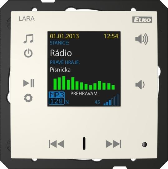 Radio ELKO EP Radio internetowe LARA-R/MF kość słoniowa, design LOGUS90, EFAPEL, ELKOEP, iNELS