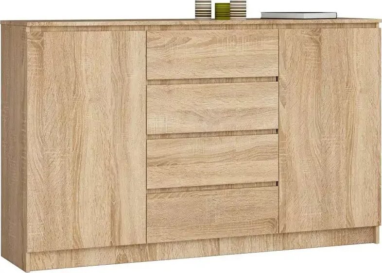 Elior Skandynawska komoda do pokoju dziecięcego dąb sonoma - Gambi 3X