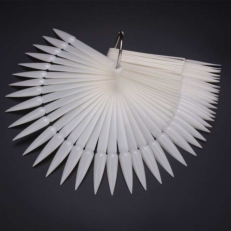 Cosmetics Zone Wzornik wachlarz 50 szt próbnik paleta na metalowym kółku mleczny