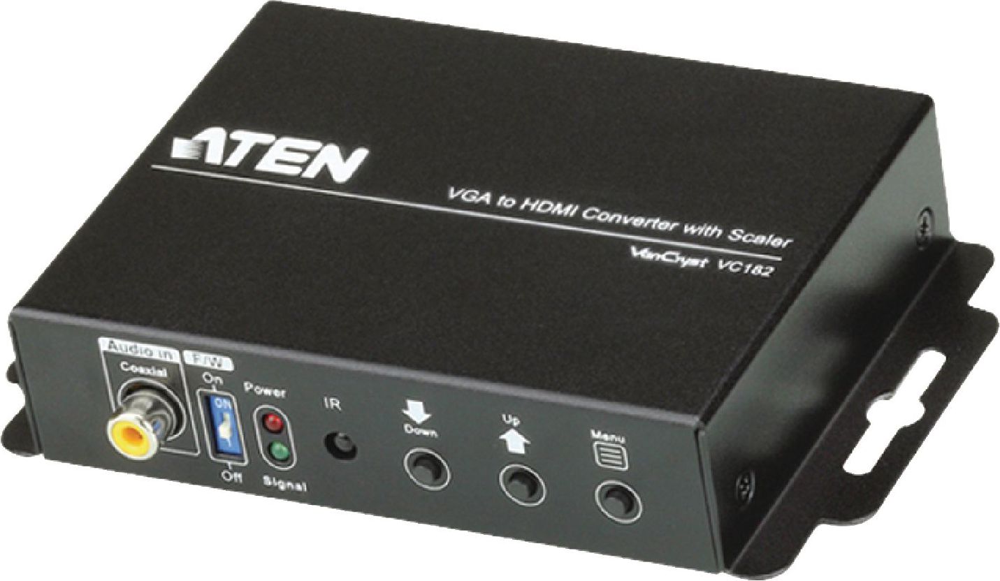 Adapter AV Aten HDMI - D-Sub (VGA) czarny (VC182-AT-G)