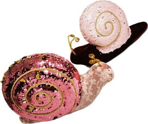 Kaemingk Dekoracja domowa ślimak z cekinami 38 cm