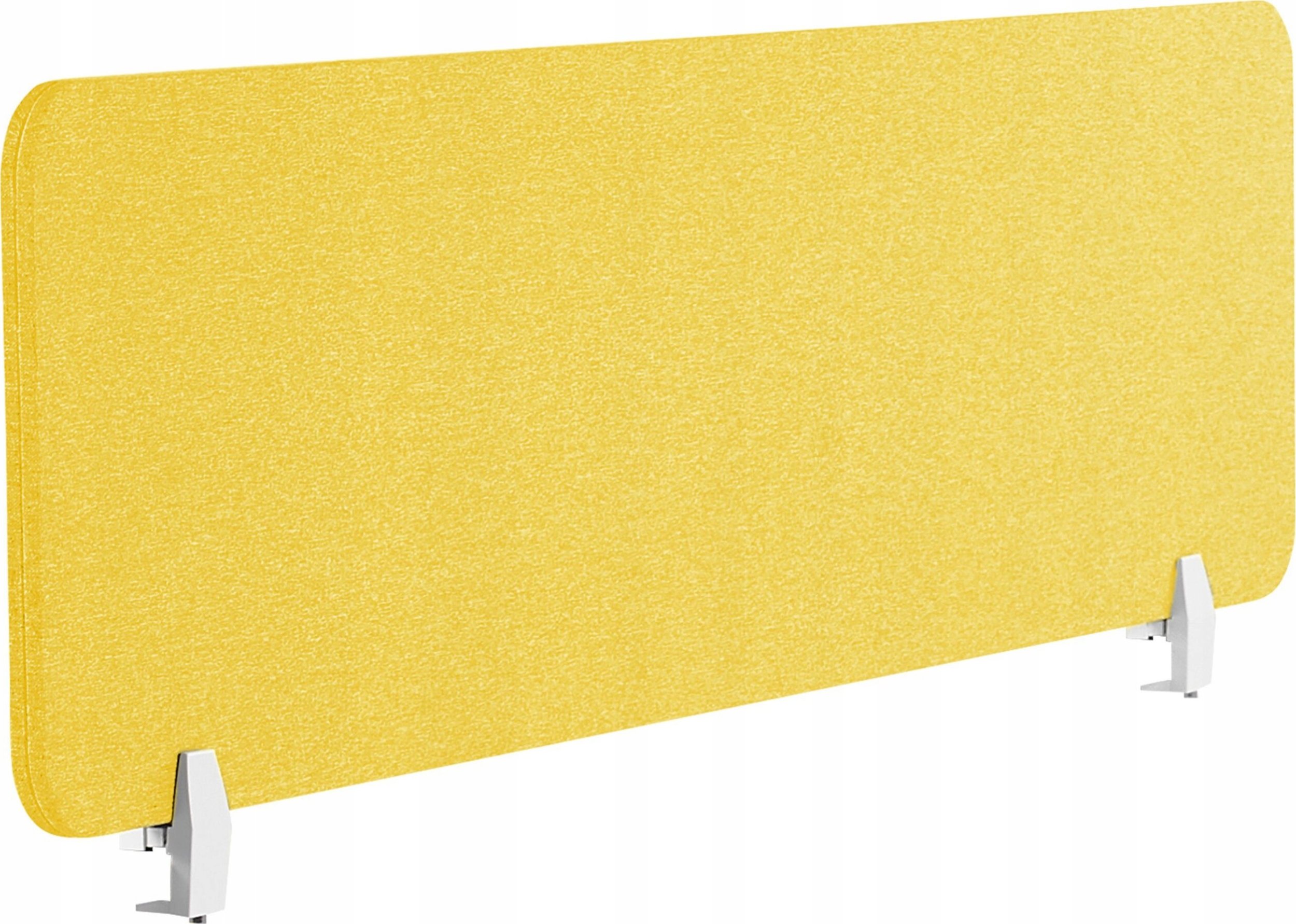 Beliani Przegroda na biurko 130 x 40 cm żółta WALLY