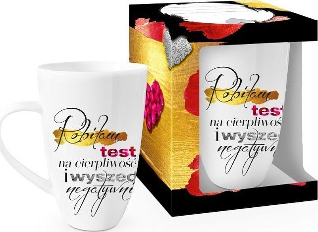 BGtech Kubek Kobieca Złota 400 ml Robiłam test negatywny