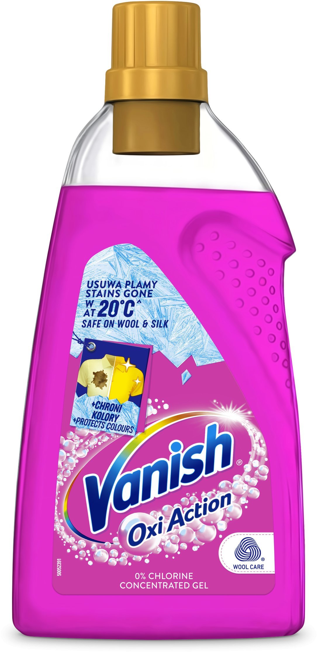 ODPLAMIACZ ŻEL DO TKANIN KOLOROWYCH VANISH OXI 1,5L