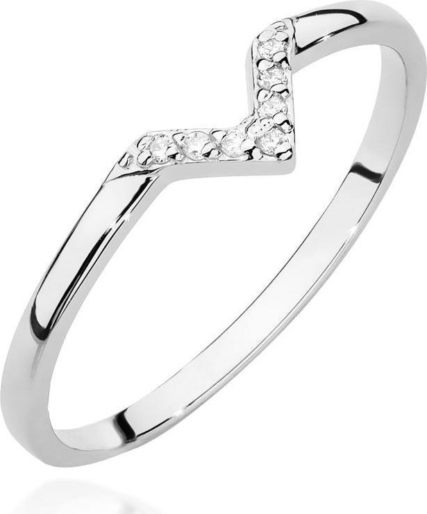 Best Diamonds złoty pierścionek z brylantem 0.04ct 24