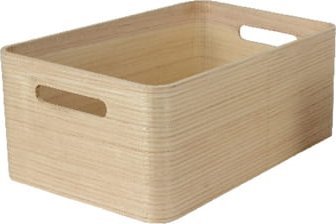 Koszyk prostokątny drewniany do przechowywania 29x23x14cm dekoracyjny