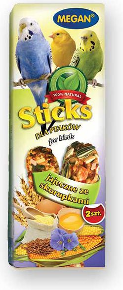 Megan Sticks dla ptaków jajeczne ze skorupkami 2 szt. 90g