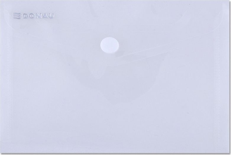 Donau Teczka kopertowa DONAU zatrzask, PP, A6, 180mikr., transparentna