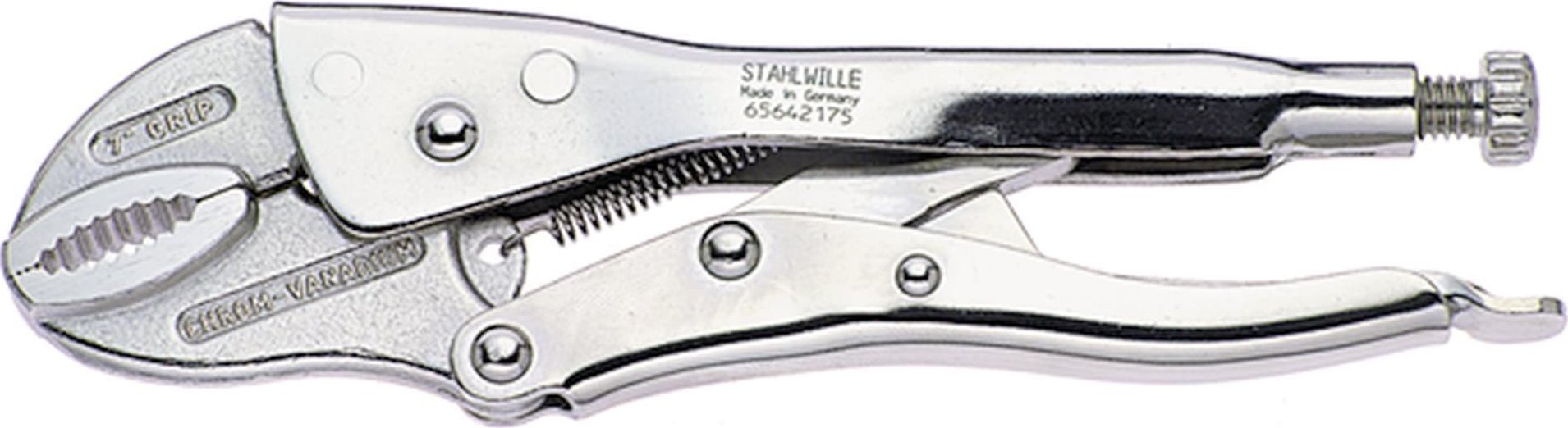 Stahlwille Szczypce zaciskowe 175mm rozw.30mm; z obcinakiem do drutu