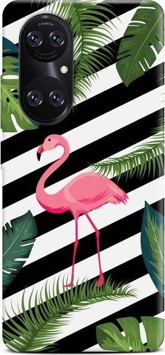 CaseGadget CaseGadget ETUI NADRUK FLAMING W LISCIACH HUAWEI P50 standard