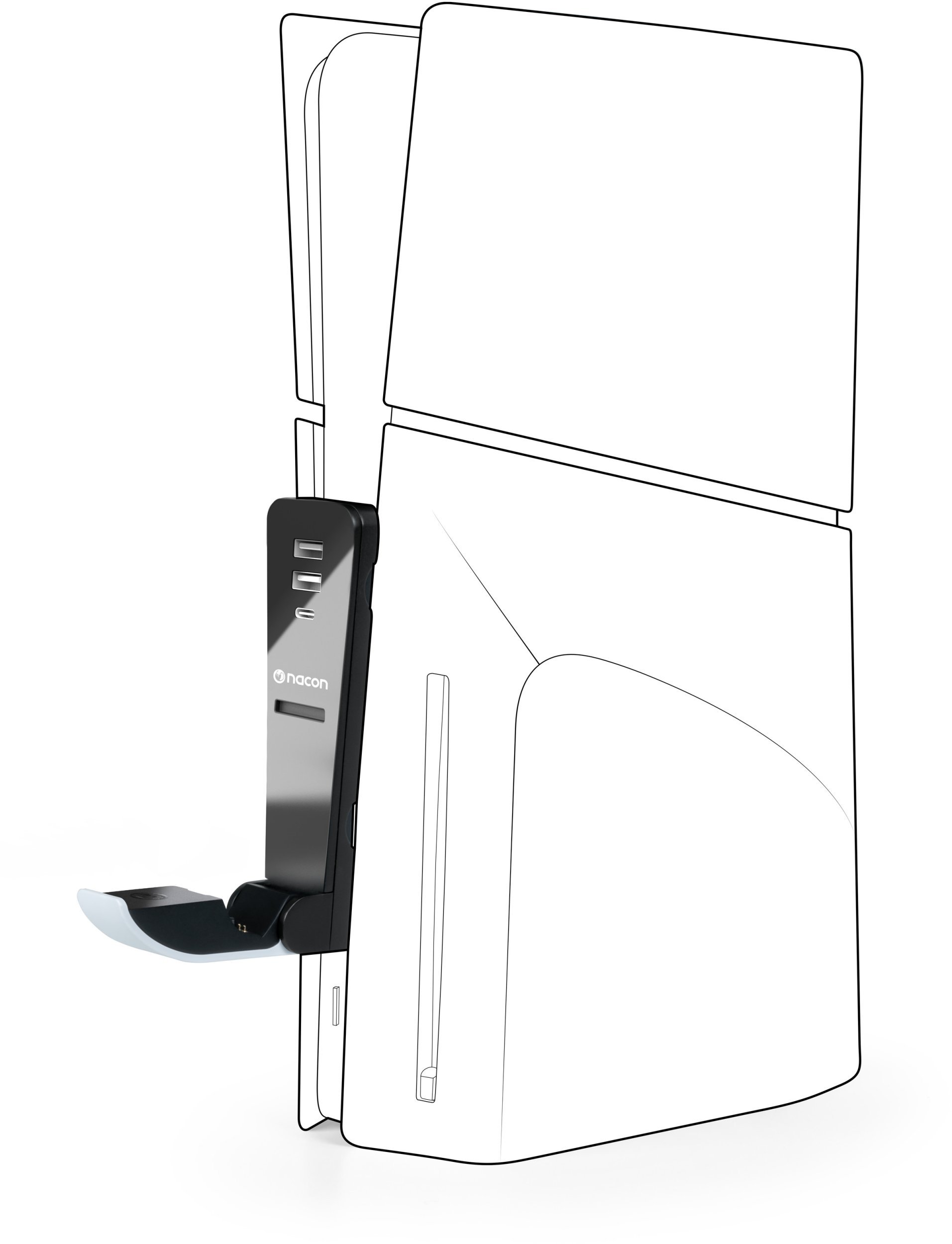 Nacon Dualsense controller charging stand for PS5 Slim console