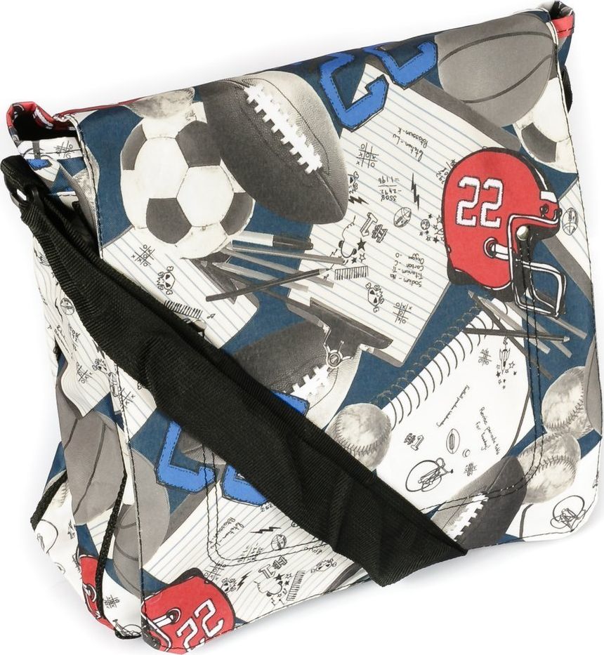 Loren Loren materiałowa torebka listonoszka damska klapka