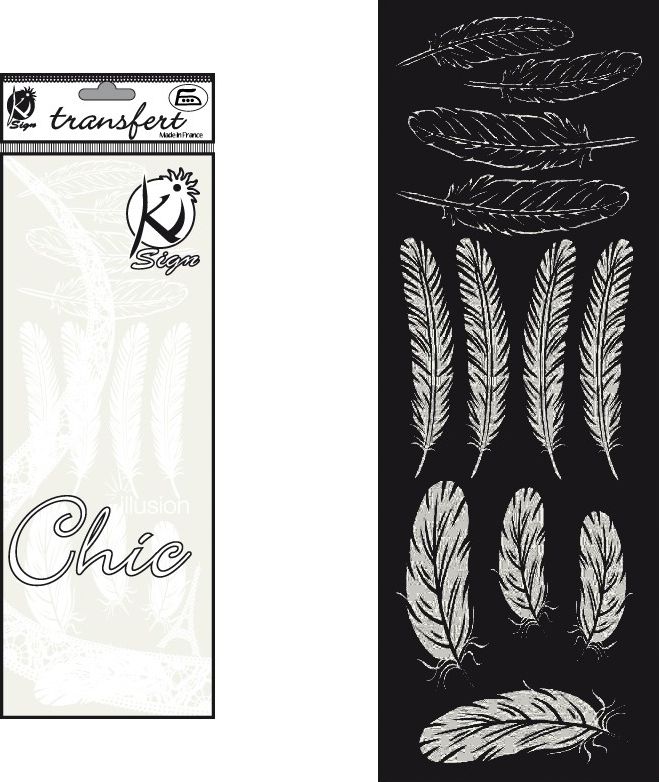 Ki-Sign Naprasow. welwetowa Złamana Biel Pióra 2