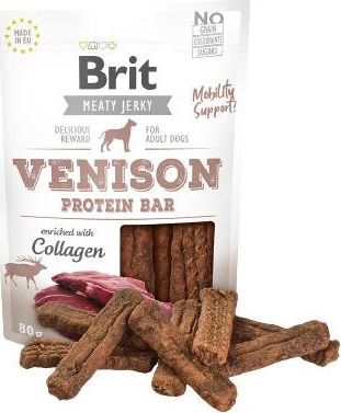 Brit BRIT MEATY JERKY Venison Protein Bar DZICZYZNA 80g