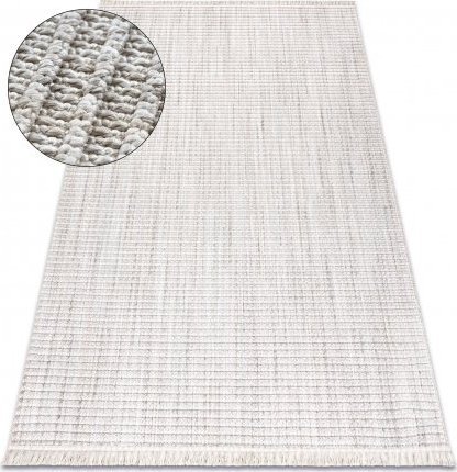 Dywany Łuszczów Dywan NANO FH72A Melanż, pętelkowy, płasko tkany szary, 80x150 cm