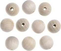 Koraliki drewniane kulki 25mm 10szt